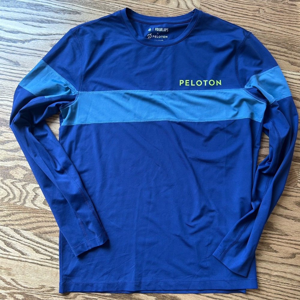 Peloton Men's Blue Long Sleeve Shirt
